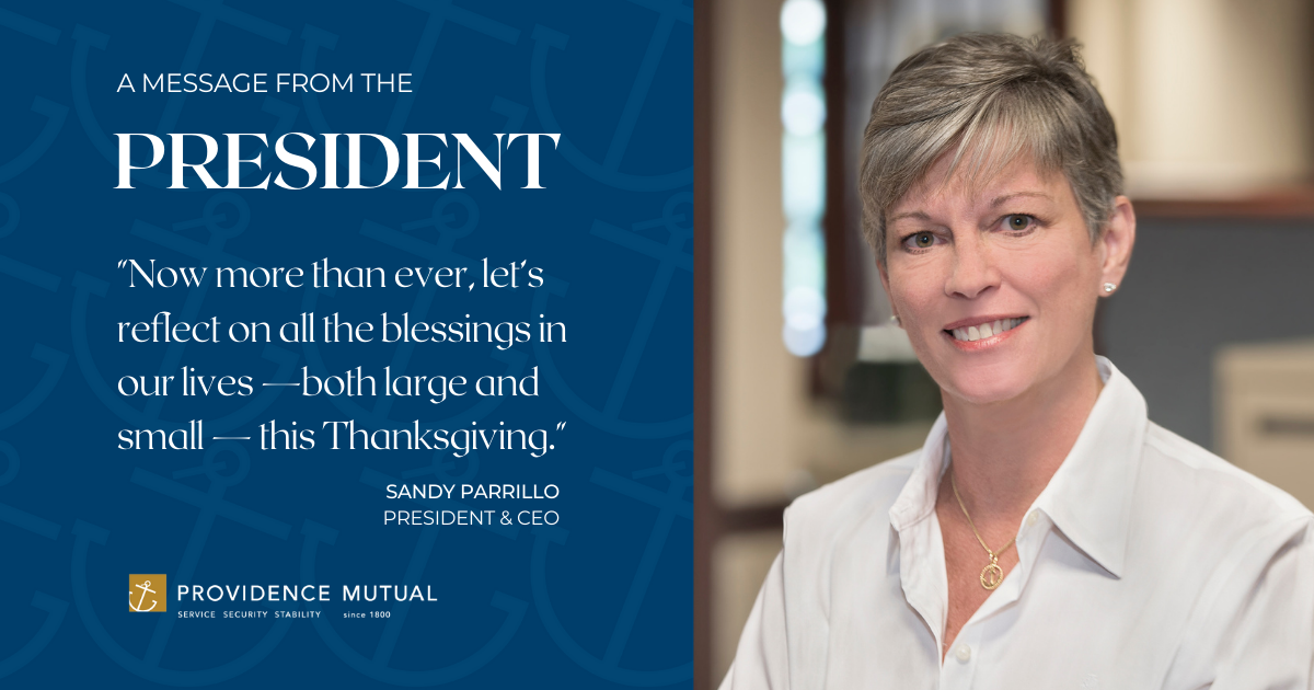 A message from our President & CEO this Thanksgiving 2019